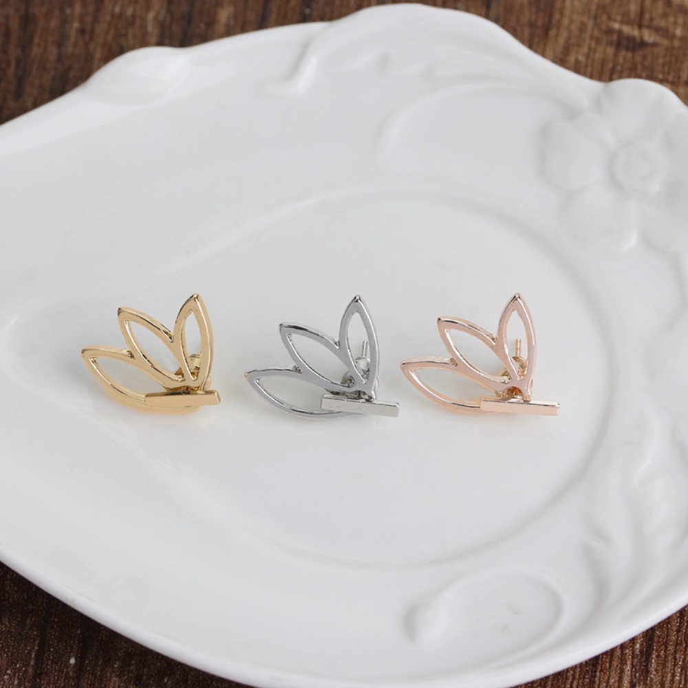 Flower Stud Jacket Earring, Available in 3 Colors - Picture 2 of 4